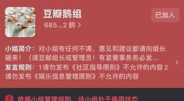 鹅组无限期封禁，豆瓣甩掉了甜蜜的负担